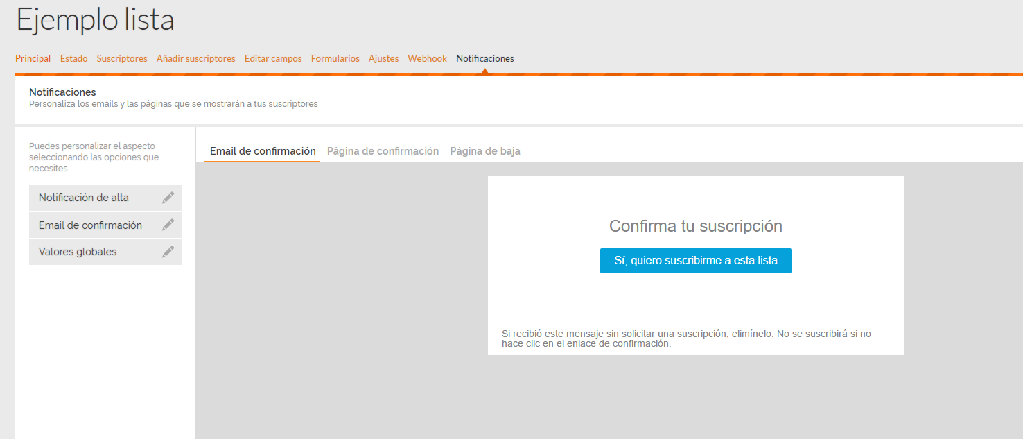 email de confirmacion