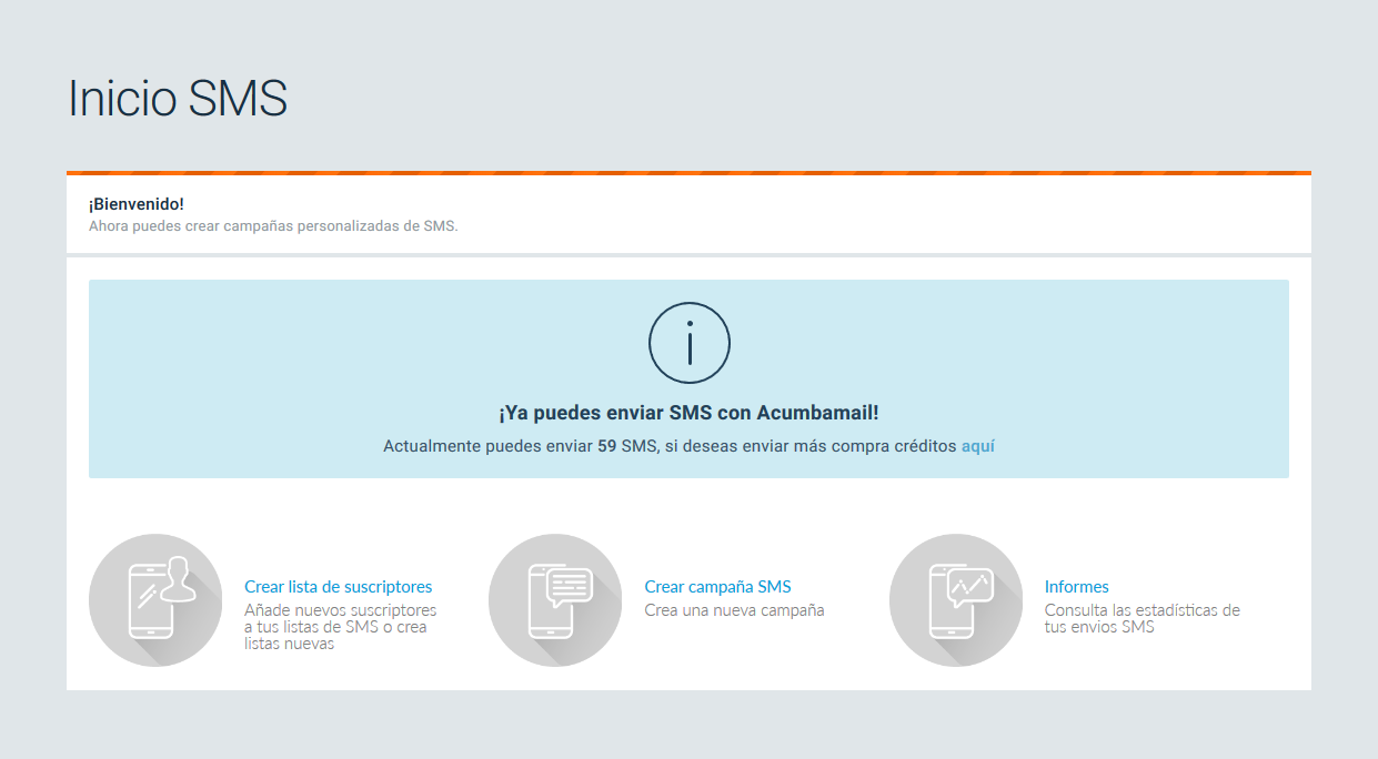 inicio sms